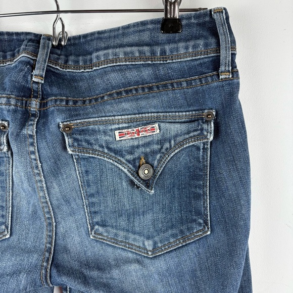 Hudson Women's Midrise Straight Leg Stretch Blue Jeans Pants 29 size 8 EUC - Picture 5 of 6